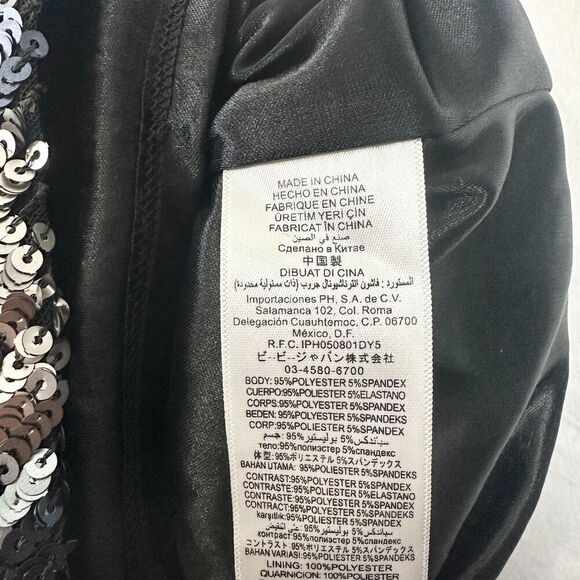 Bebe Wilderness Sequin Striped Mini Dress Size XS NEW V-Neck Bodycon Party - Picture 8 of 8